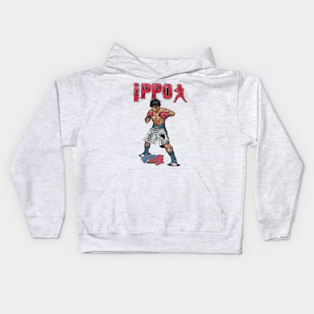 Hajime no ippo Kids Hoodie by Obelixstudio